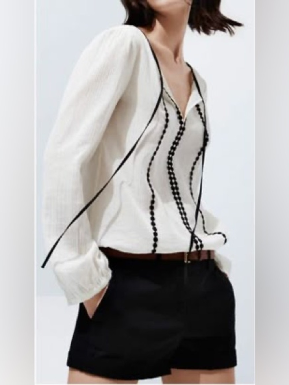LOFT Boho Peasant Gauzy Blouse